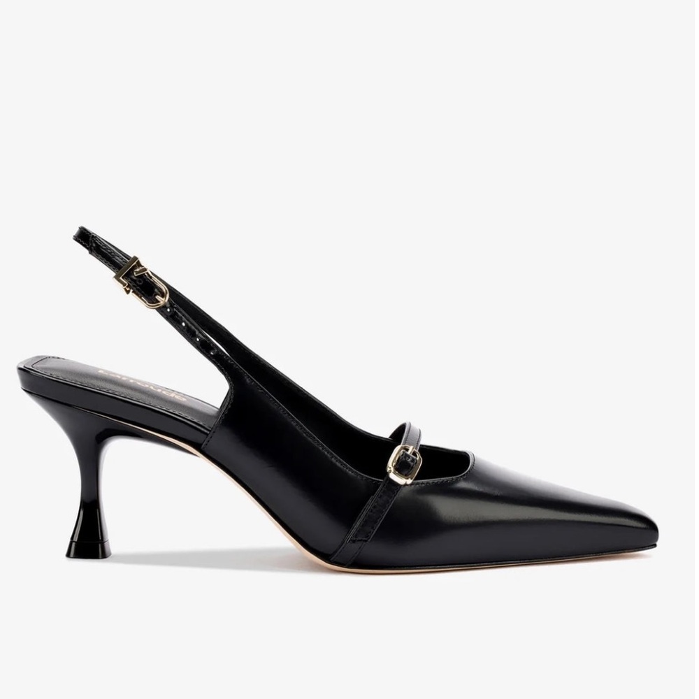 Larroude Ines Pump In Black Leather
